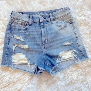 American eagle shorts size 2 mom shorts denim distressed cut offs